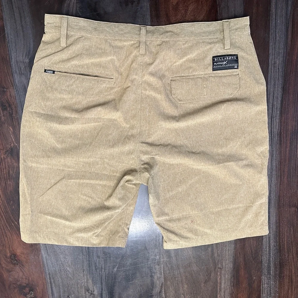 Billabong Tan Flat Front Shorts for Casual Wear